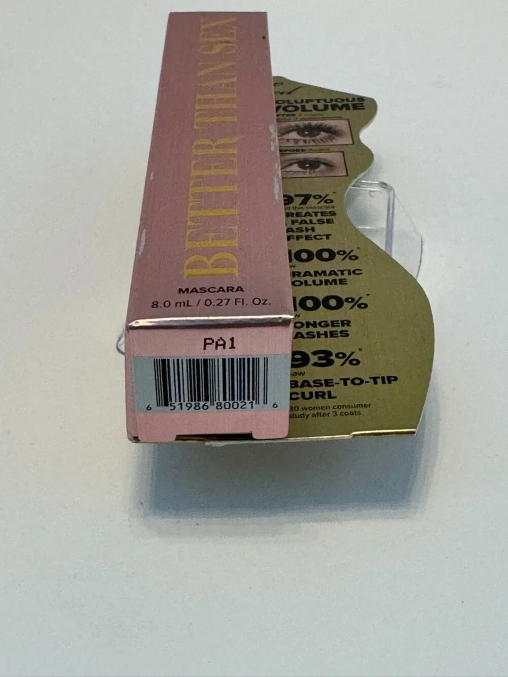 Too Faced Better Than Sex Mascara - Full Size Black Voluptuous Volume Lash NIB